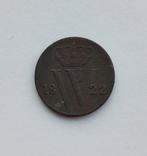 Zeldzame 1/2 Cent 1822 - Koning Willem I, Postzegels en Munten, Munten | Nederland, Ophalen of Verzenden, Koning Willem I, 1 cent