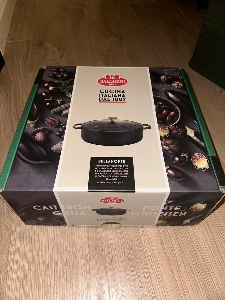 Ballarini Bellamonte Gietijzeren Braadpan - Nieuw in doos, Huis en Inrichting, Keuken | Potten en Pannen, Nieuw, Kookpan of Snelkookpan