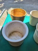 Bloempotten wit creme goud verschillende, Tuin en Terras, Bloempotten, Ophalen of Verzenden, 'T Olde Gre-j, Info@toldegrej.nl