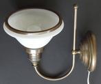 Nr ONB38: Koperkleurig hanglampje met melkglazen kapje, Antiek en Kunst, Ophalen of Verzenden
