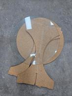 Bijzettafeltje met glasplaat - 50cm, Ophalen