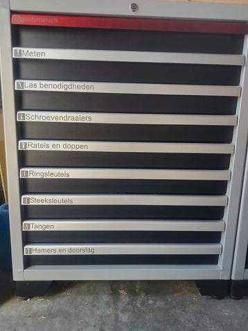 Stickers voor gereedschap kist/la/kast beschikbaar voor biedingen