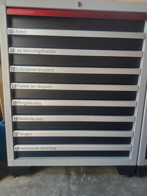 Stickers voor gereedschap kist/la/kast, Doe-het-zelf en Verbouw, Gereedschap | Machine-onderdelen en Toebehoren, Nieuw, Ophalen of Verzenden