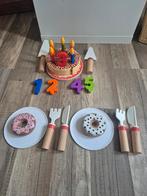 Houten Taartset Speelgoed, Kinderen en Baby's, Speelgoed | Houten speelgoed, Ophalen of Verzenden, Zo goed als nieuw, Meubelstuk of Keukentje