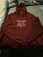 Bordeauxrode Hoodie met tekst van #Darum!- Maat 5XL, Kleding | Heren, Truien en Vesten, Verzenden, Overige maten, Zo goed als nieuw