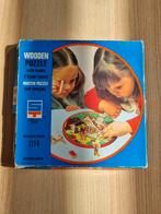 Vintage Simplex houten Hans en Grietje sprookjes puzzel, Ophalen of Verzenden, 10 tot 50 stukjes, Gebruikt