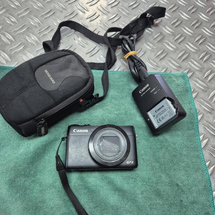 Canon Powershot G7X mark I met lader, 2 accu en tasje, Audio, Tv en Foto, Fotocamera's Digitaal, Zo goed als nieuw