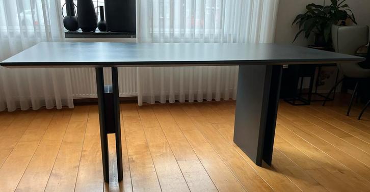 Eetkamertafel antraciet 180x90, Huis en Inrichting, Tafels | Eettafels, Gebruikt, 50 tot 100 cm, 150 tot 200 cm, Rechthoekig, Overige materialen
