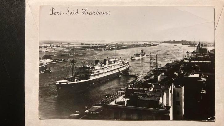 SMN  Marnix v St Aldegonde NDSM Port Said Egypte, Verzamelen, Scheepvaart, Ophalen of Verzenden