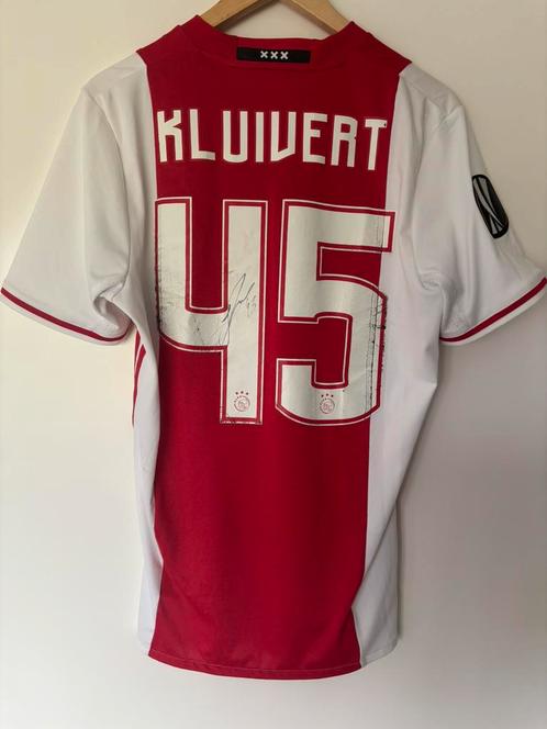 Ajax thuis shirt europa league justin kluivert gesigneerd, Verzamelen, Sportartikelen en Voetbal, Ophalen of Verzenden
