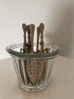 Brocante: Set van 6 suikerlepels absinth lepel uit Frankrijk, Ophalen of Verzenden
