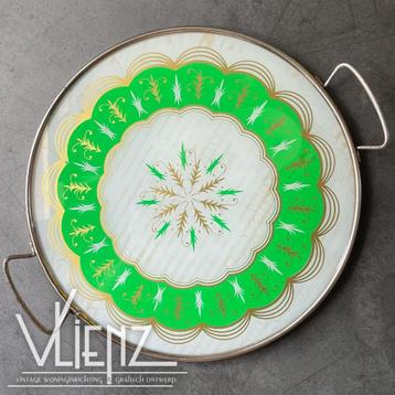 Vintage, brocante vlaaischotel, dienblad, taartschaal beschikbaar voor biedingen