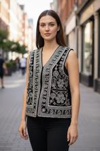 Velvet gilet hippie bohemian waistcoat spiegeltjes, Ophalen of Verzenden, Zo goed als nieuw