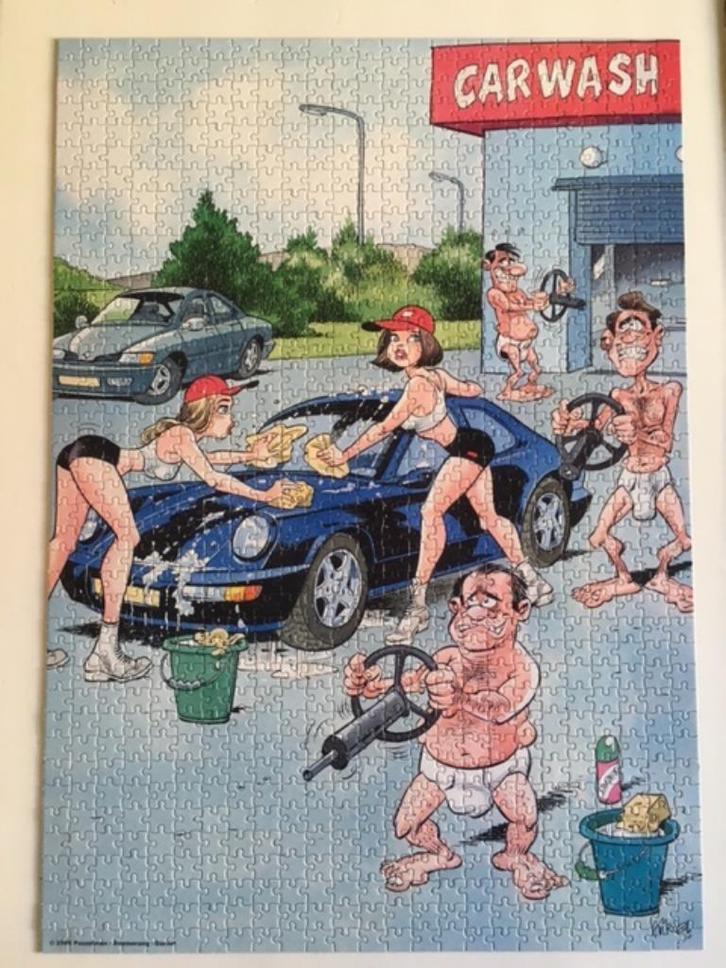 2 Puzzels Rooie Oortjes, 1000 stukjes, Hobby en Vrije tijd, Denksport en Puzzels, Zo goed als nieuw, Legpuzzel, 500 t/m 1500 stukjes
