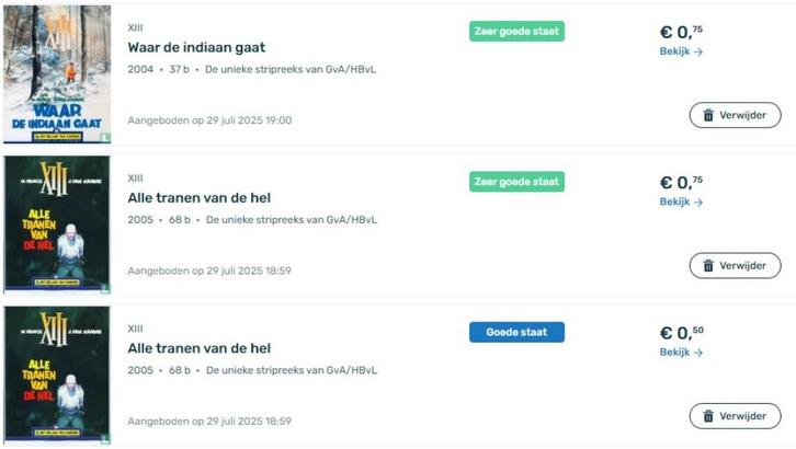 XIII, Boeken, Stripboeken, Gelezen, Meerdere stripboeken, Ophalen of Verzenden