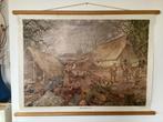 Wandkaart, De Hunnebedbouwers., Antiek en Kunst, Ophalen of Verzenden, Geschiedenis