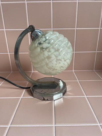 Art deco bedlamp | nachtlamp | tafellamp Frans | antiek | beschikbaar voor biedingen