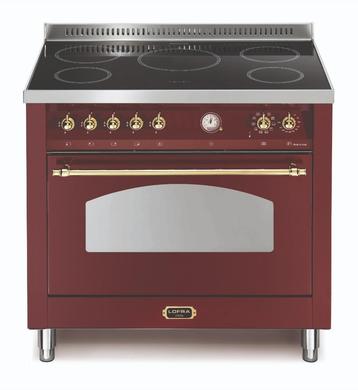 SHOWROOM Lofra Rustica 1-oven Bourgondisch rood Messing indu beschikbaar voor biedingen