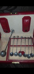 Zilveren Lepelset Wilhelmina Munten (7-delig), Ophalen of Verzenden