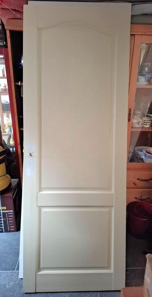 Vijf witte meranti binnendeuren i.g.st., Doe-het-zelf en Verbouw, Deuren en Horren, Binnendeur, 200 tot 215 cm, Ophalen