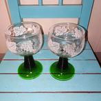 Roemer wijnglas met witte druiventros en blad 0,1L set van 2, Huis en Inrichting, Keuken | Servies, Ophalen, Glas of Glazen, Overige stijlen