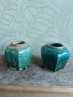 Twee antieke gemberpotten, Ophalen of Verzenden