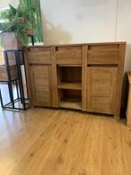 Geborsteld Teak Kastje 120b x 85h x  35d, compact en leuk., Huis en Inrichting, Kasten | Ladekasten, 100 tot 150 cm, Teakhout