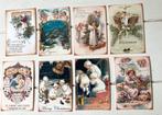 *8 vintage nostalgische ansichtkaarten KERST Victoriaans, Verzenden, Ongelopen, Feest(dag)