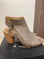 Paul Green brons/goud leren peeptoe enkellaars maat 40/6,5, Lage of Enkellaarzen, Ophalen of Verzenden, Paul Green, Gedragen