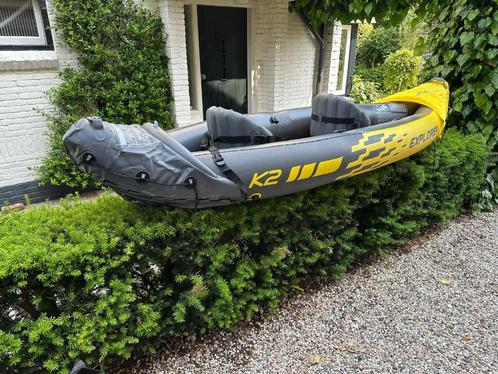 Intex Explorer K2 opblaasbare kano, Watersport en Boten, Kano's, Zo goed als nieuw, Canadese kano of Open kano, Twee personen