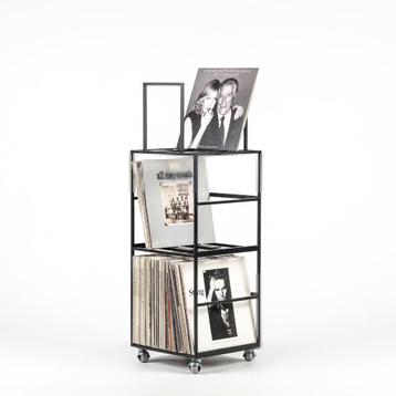 Vinyl / LP storage - triple deck mobile cart - 180 records beschikbaar voor biedingen
