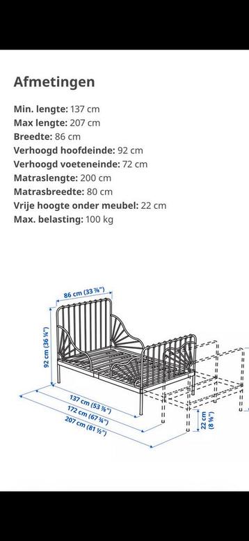 Ikea Minnen Meegroei Bed - Zwart - afbeelding 4