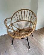 Vintage Dirk van Sliedrecht bamboo stoel en tafeltje, Huis en Inrichting, Stoelen, Ophalen, Gebruikt, Vintage, Riet of Rotan