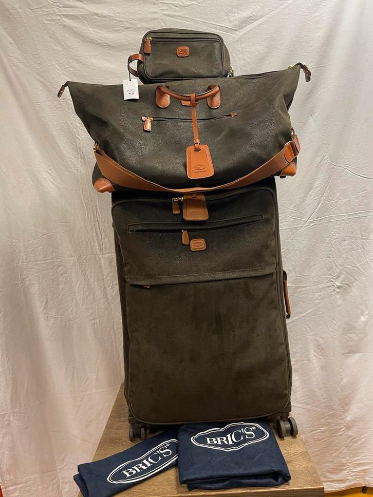 Bric's Reiskoffer Set - Zo Goed Als Nieuw, Sieraden, Tassen en Uiterlijk, Koffers, Zo goed als nieuw, Overige materialen, 70 cm of meer