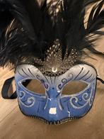 Venetiaans masker met veren - Uniek en stijlvol, Ophalen of Verzenden, Gedragen, Carnaval, Accessoires