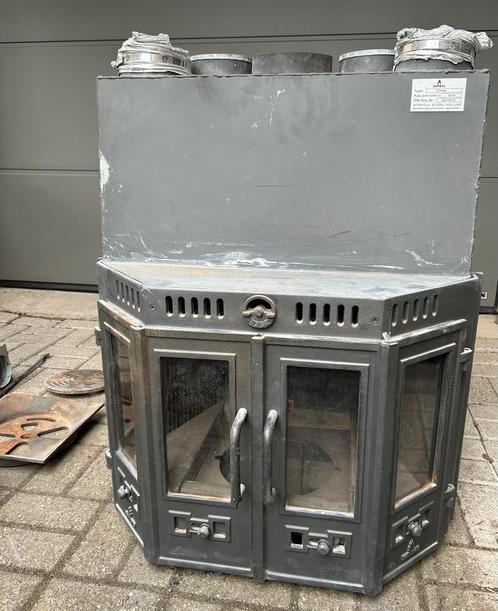 Barbas Energa 9 KW inzethaard open haard houtkachel, Huis en Inrichting, Kachels, Gebruikt, Inbouw, Houtkachel, Hout, Ophalen