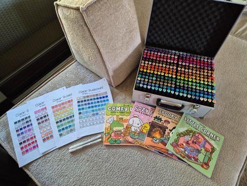 Decotwinmarkers xxxl incl cocowyo boeken, Hobby en Vrije tijd, Tekenen, Zo goed als nieuw, Ophalen