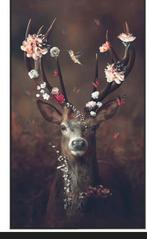 Schilderij met Hert - Zo goed als nieuw, Huis en Inrichting, Woonaccessoires | Schilderijen, Tekeningen en Foto's, Ophalen, Zo goed als nieuw