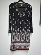 Zwarte K-Design jurk met print - Maat M, Maat 38/40 (M), Verzenden, Zwart, Boven de knie