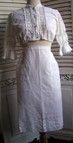 wit schort met broderie  nr Mm 1299, Verzenden, Zo goed als nieuw, Wit