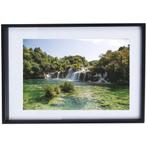 Poster met waterval in zwarte lijst, Ophalen of Verzenden, Zo goed als nieuw, Hout, Minder dan 50 cm