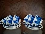 Vintage kop en schotels, blauw wit decor, Antiek en Kunst, Antiek | Servies compleet, Ophalen of Verzenden