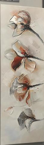 Bloemen schilderij op canvas, Huis en Inrichting, Woonaccessoires | Schilderijen, Tekeningen en Foto's, 50 tot 75 cm, 125 cm of meer