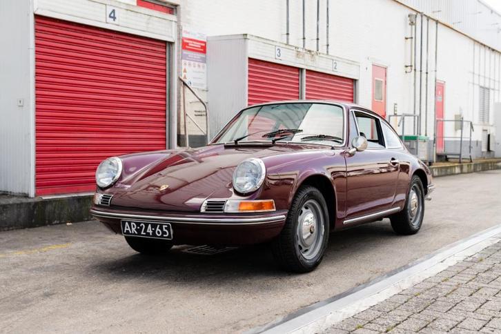 Porsche 912 coupe 1969 LWB 'Burgundy Red', Auto's, Porsche, Bedrijf, Benzine, Coupé, Handgeschakeld, Geïmporteerd, Bruin, Zwart