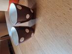BRUINE STIPPEN DOTS BEKERS, Huis en Inrichting, Keuken | Servies, Ophalen of Verzenden, Overige stijlen, Kop(pen) en/of Schotel(s)