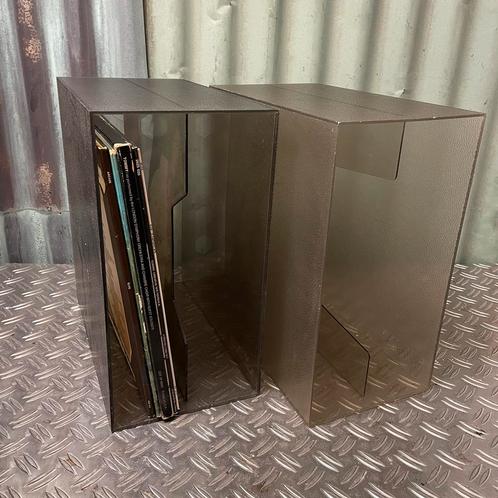Vintage LP opbergsysteem - retro vinyl standaard, Cd's en Dvd's, Vinyl | Overige Vinyl, Gebruikt, Overige formaten, Ophalen