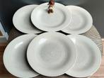 6 Vintage Ikea Anne Nilsson grote Swirl design diner borden, Gebruikt, Ophalen of Verzenden, Bord(en), Overige stijlen