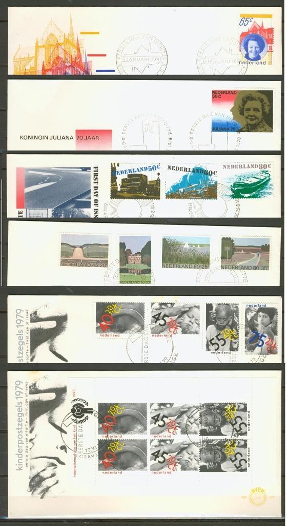 FDC Eerste Dag Uitgave E-173-179-179a-181-186-190 Nr.607 jdu, Postzegels en Munten, Postzegels | Eerstedagenveloppen, Nederland