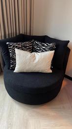 Loveseat Teddy Stof Zwart (105 cm), Huis en Inrichting, Fauteuils, Ophalen, 100 tot 125 cm, Zo goed als nieuw, 100 tot 125 cm