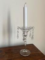 Glazen kandelaars met druppelvangers - feestelijke tafel, Antiek en Kunst, Ophalen of Verzenden, Glas